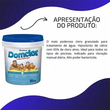 Imagem de  DOMCLOR Cloro granulado hipoclorito de calcio 65% puro 10KG