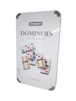 Imagem de Dominó 28 Peças 9Mm Estojo De Lata Brasport Mb