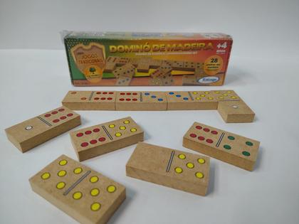 Imagem de Dominó de Madeira c/28 pedras - Xalingo