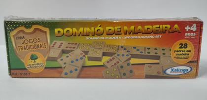 Imagem de Dominó de Madeira c/28 pedras - Xalingo