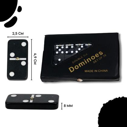 Imagem de Domino De Osso Preto Profissional - Pedras Grandes - Nybc