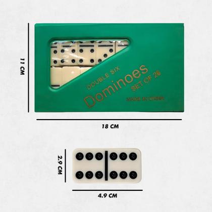 Imagem de Dominó de Osso Profissional 28 Peças Diversão com Estojo