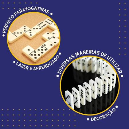 Imagem de Domino De Osso Profissional - Pedras Grandes- C/maleta -nybc
