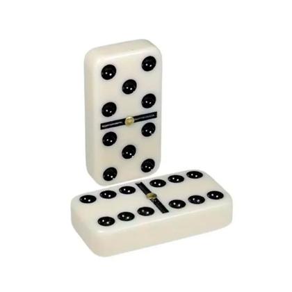 Imagem de Dominó de Plástico com Estojo Jogo Profissional com 28 Peças