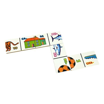 Imagem de Dominó Educativo Divisão Silábica Jogo Pedagógico Alfabetização de Madeira Carlu