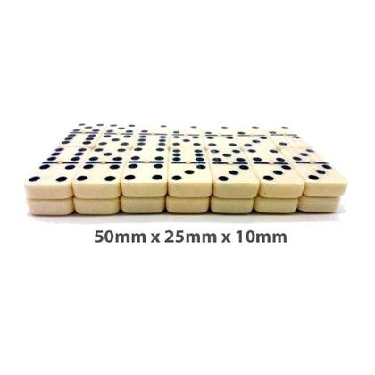 Imagem de Dominó Jogo Profissional De Osso Com 28 Peças Com Estojo De Maleta Com Cores