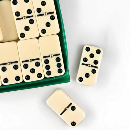 Imagem de Dominó Osso Profissional Com Estojo 28 Peças