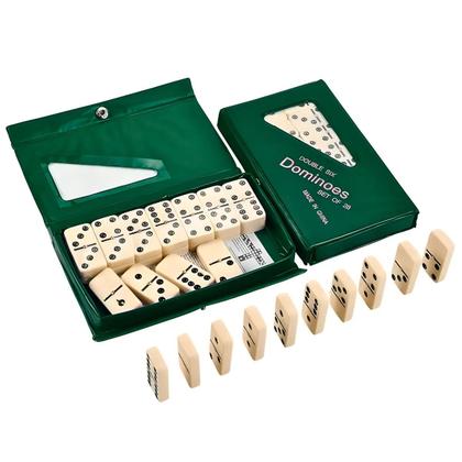 Imagem de Dominó Osso Profissional Com Estojo 28 Peças