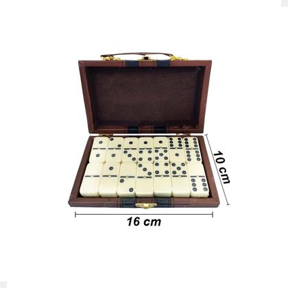 Imagem de Dominó Profissional 10 Milimetros Resina Grosso Com Maleta