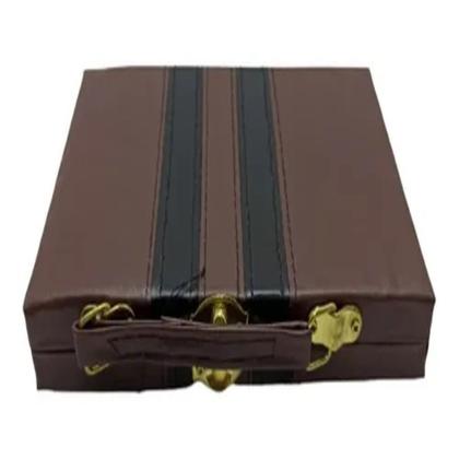 Imagem de Domino profissional 28 pecas osso maleta luxo jogo estojo