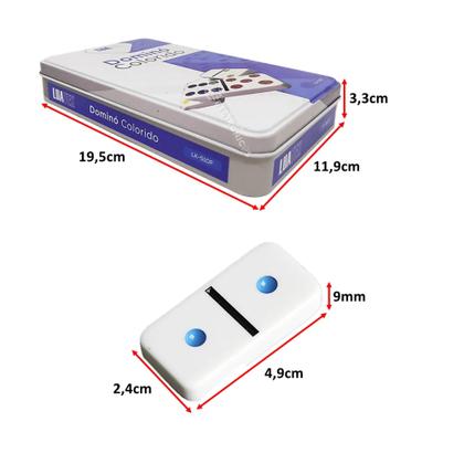 Imagem de Domino Profissional Acompanha Estojo Em Lata 28 Peças LK510F