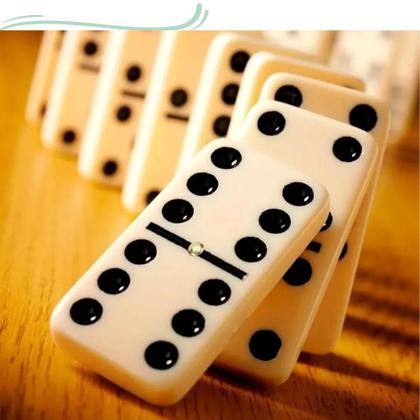 Imagem de Dominó Profissional De Osso - Estojo Com 28 Peças