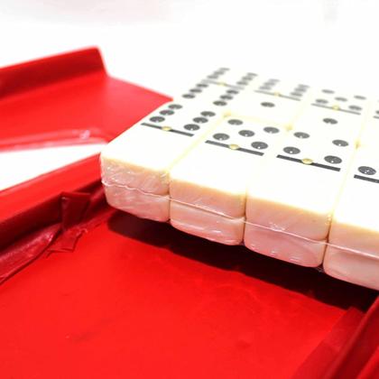 Imagem de Dominó Profissional De Osso - Estojo Com 28 Peças Dominó