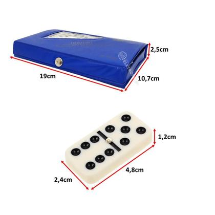 Imagem de Dominó Profissional De Osso - Estojo Com 28 Peças Dominó