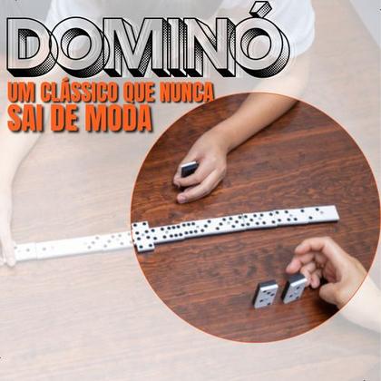Imagem de Dominó Profissional De Osso Estojo Com 28 Peças Domino Pedra