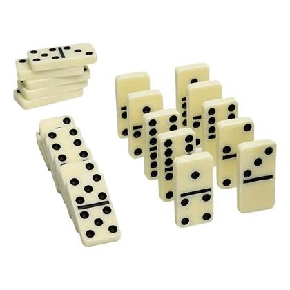 Imagem de Dominó Profissional De Osso Estojo Com 28 Peças