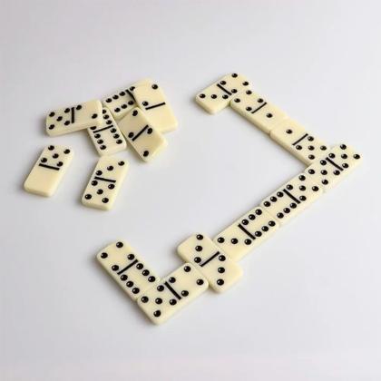 Imagem de Domino Profissional Em Plastico Grosso 7mm No Estojo Resistente 28 Peças Art Brink