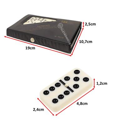 Imagem de Domino Profissional Estojo 28 Peças Jogo Divertido Com Estojo LUADO28