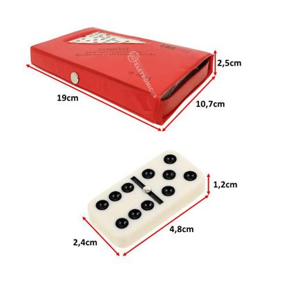 Imagem de Domino Profissional Estojo 28 Peças Jogo Divertido Com Estojo LUADO28VM
