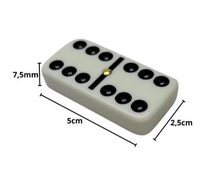 Imagem de Dominó Profissional Jogo Mais Estojo Com 28 Peças
