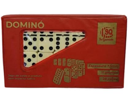 Imagem de Dominó Profissional Jogo Mais Estojo Com 28 Peças