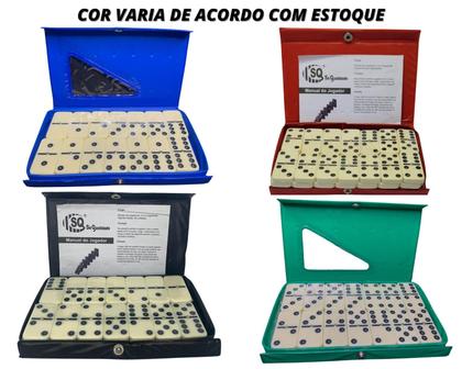 Imagem de Dominó Profissional Jogo Mais Estojo Com 28 Peças