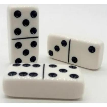 Dominó Profissional Jumbo Grosso Cor Branco - EJ Games - Euclides Jordão Imagem de Dominó Profissional Jumbo Grosso Cor Branco - EJ Games