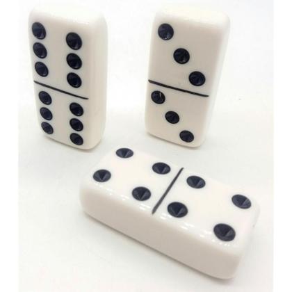 Dominó Profissional Jumbo Grosso Cor Branco - EJ Games - Euclides Jordão Imagem de Dominó Profissional Jumbo Grosso Cor Branco - EJ Games