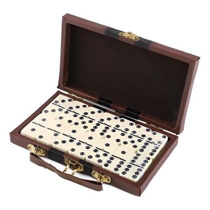 Imagem de Dominó Profissional Modelo Osso com Maleta 10 mm com maleta