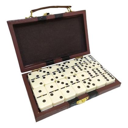 Imagem de Dominó Profissional Modelo Osso com Maleta 10 mm com maleta