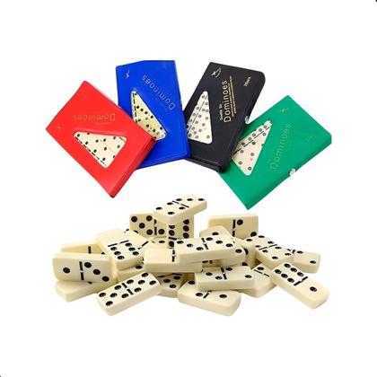 Imagem de Dominó Profissional Osso 28 Peças 8Mm Estojo Verde Double