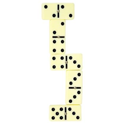 Imagem de Dominó Profissional Osso Estojo 28 Peças Double Six Jogo 8mm Verde