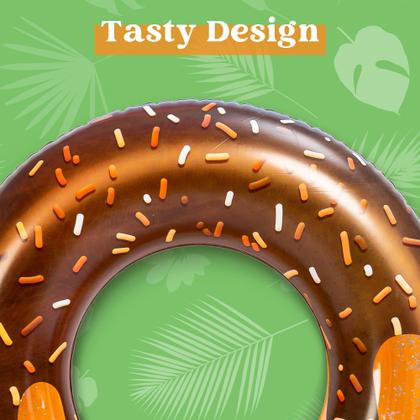 Imagem de Donut Pool Float inflável JOYIN 32,5" para adultos e crianças (pacote com 3)