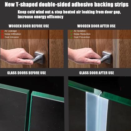 Imagem de Door Draft Stopper Upgrade Silicone transparente em forma de T 6m