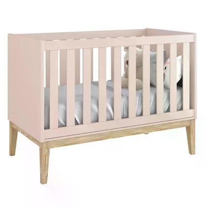 Imagem de Dormitório Classic 3 Portas Rosa com Pés Madeira Natural - Reller Móveis