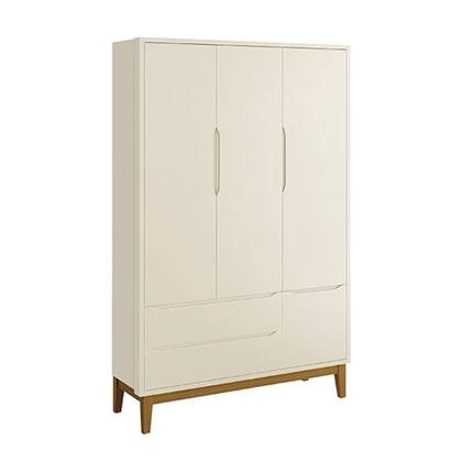 Imagem de Dormitório Completo Infantil Classic 3 Portas, Cômoda 6 Gavetas e Berço com Pés Amadeirado - Reller Móveis