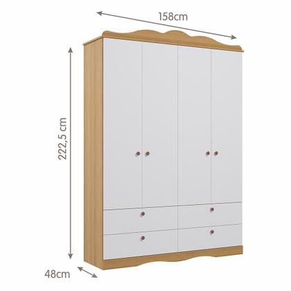 Imagem de Dormitório Encanto Guarda Roupa, Cômoda e Berço Harmonia com Capitonê - Permóbili Baby