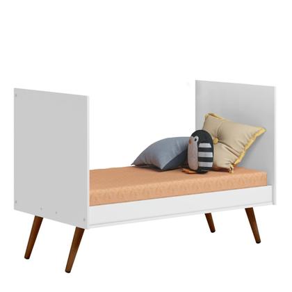 Imagem de Dormitorio Infantil Melinda com Berço Q Encanto MDF Branco Pheonix Baby