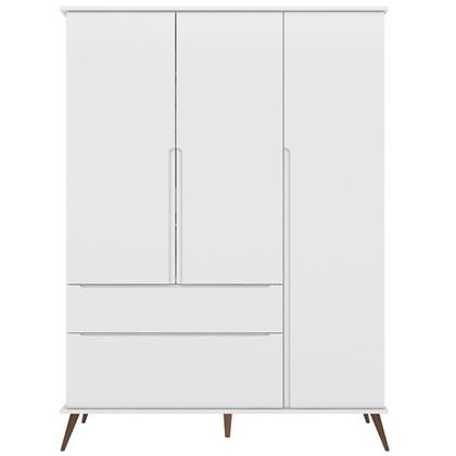 Imagem de Dormitorio Infantil Melinda com Berço Q Encanto MDF Branco Pheonix Baby