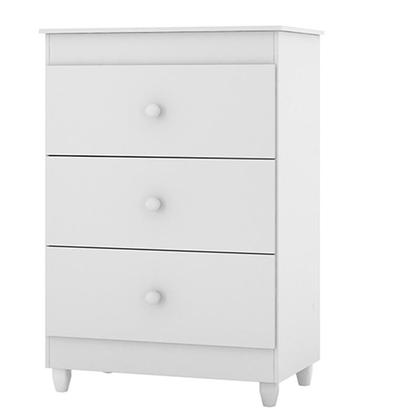 Imagem de Dormitório Infantil Sophia Conjugado, Cômoda e Berço Branco - Peternella Móveis