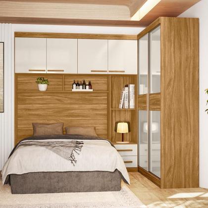 Imagem de Dormitório Modulado Casal 6 Portas 2 Gavetas Florença Moval
