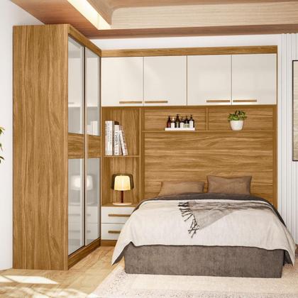 Imagem de Dormitório Modulado Casal 6 Portas 2 Gavetas Florença Moval