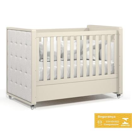 Imagem de Dormitório Tutto New 4 Portas, Cômoda 4 Gavetas e Berço com Capitonê - Matic Móveis