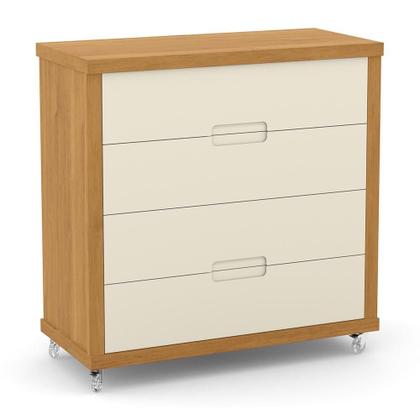 Imagem de Dormitório Tutto New 4 Portas, Cômoda 4 Gavetas e Berço com Capitonê - Matic Móveis