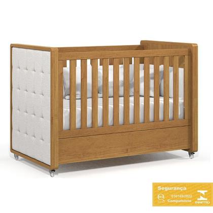 Imagem de Dormitório Tutto New 4 Portas, Cômoda 4 Gavetas e Berço com Capitonê - Matic Móveis