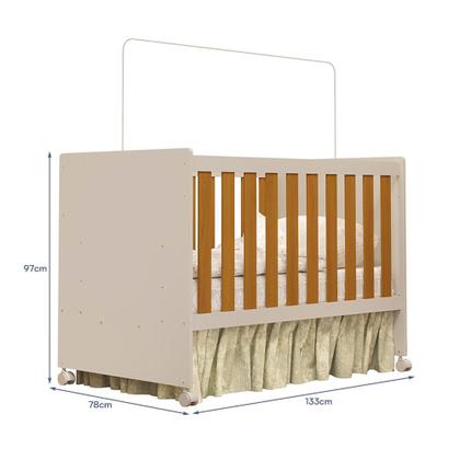 Imagem de Dormitório Zaki Guarda Roupa, Cômoda e Berço Katatau com Colchão Supreme - Reller Móveis