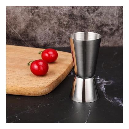 Imagem de Dosador Bebidas Duplo 25ml 50ml Inox Medidor Dosar Drinks