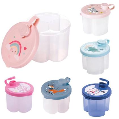 Imagem de Dosador Porta Leite Em Pó Com 3 Divisórias Estampados Plasútil Baby