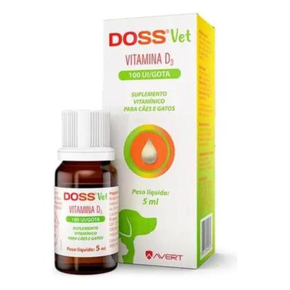 Imagem de Doss Vet 5Ml Suplemento P/Cães e Gatos 100 UI/Gota Avert