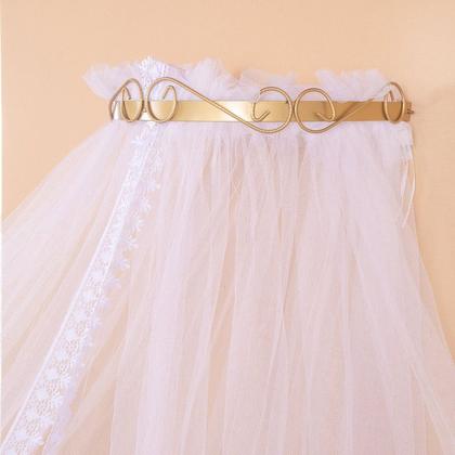 Imagem de Dossel de Berco De Bebe Para Parede Rococo Lateral Dourado